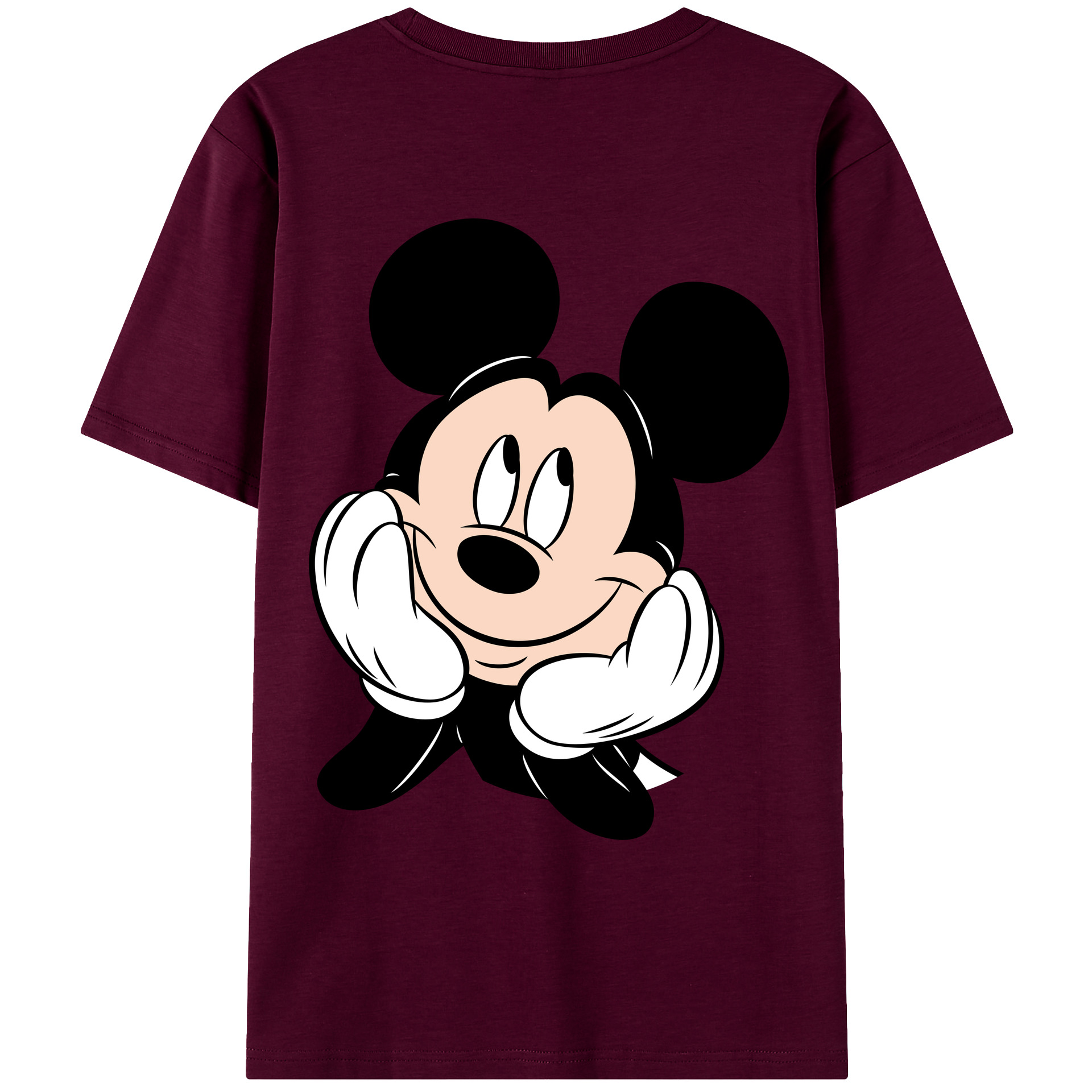 （画像用） ミッキーマウス Mickey Mouse レディース半袖Tシャツ(バックプリント)